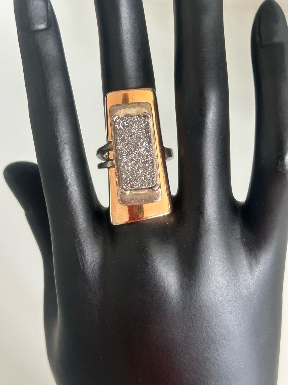 RLM 2-Tone Druzy Ring       Sz 6